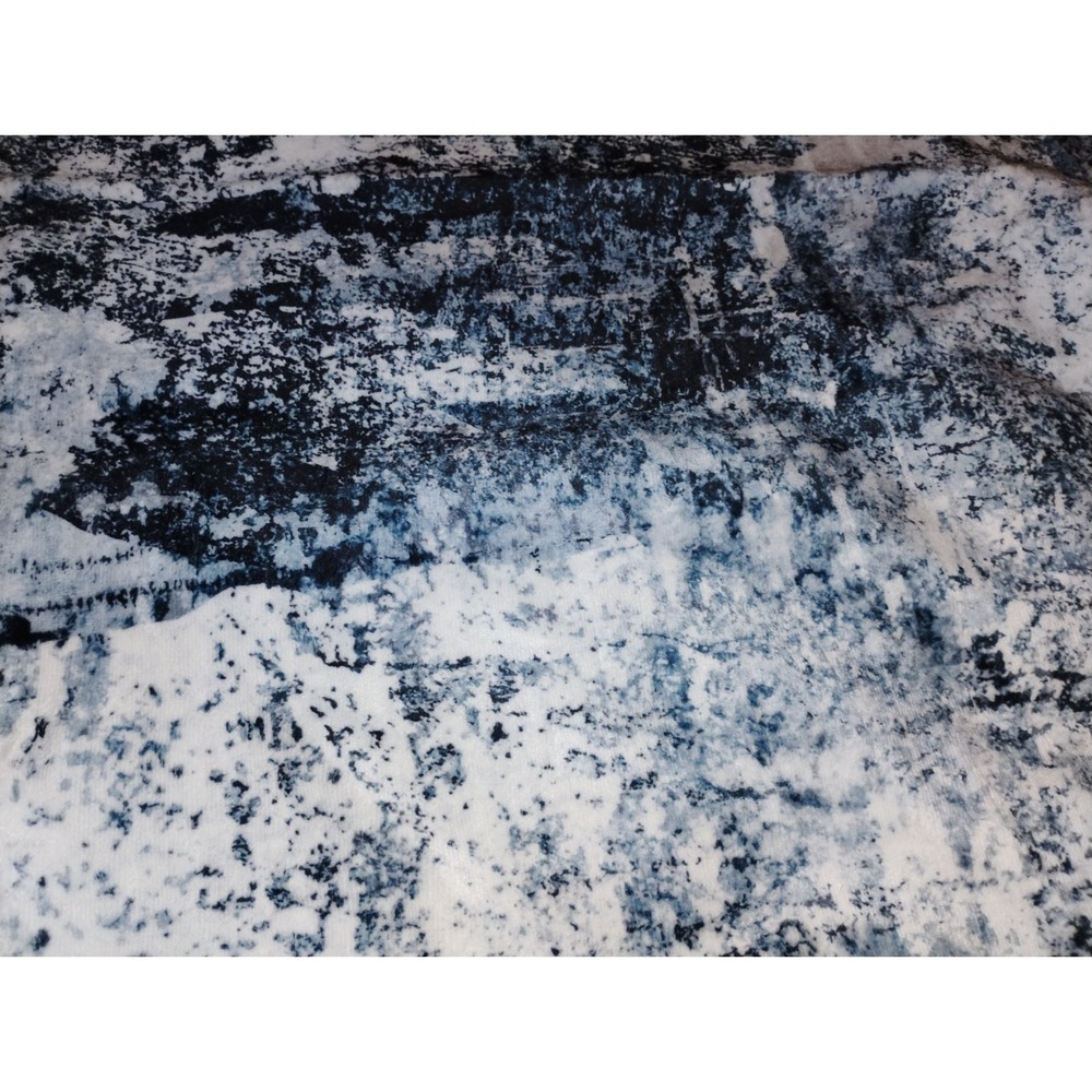 World Rug Gallery Distressed Abstract Blue Wool Area Rug 12x15 Hand-Tufted - Picture 3 of 3